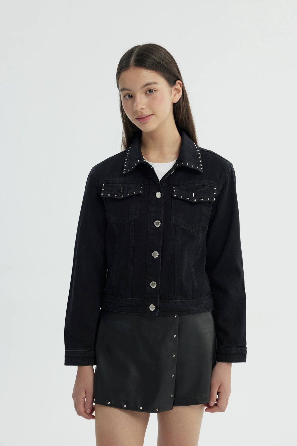 Chaqueta Niña Oversize Negro