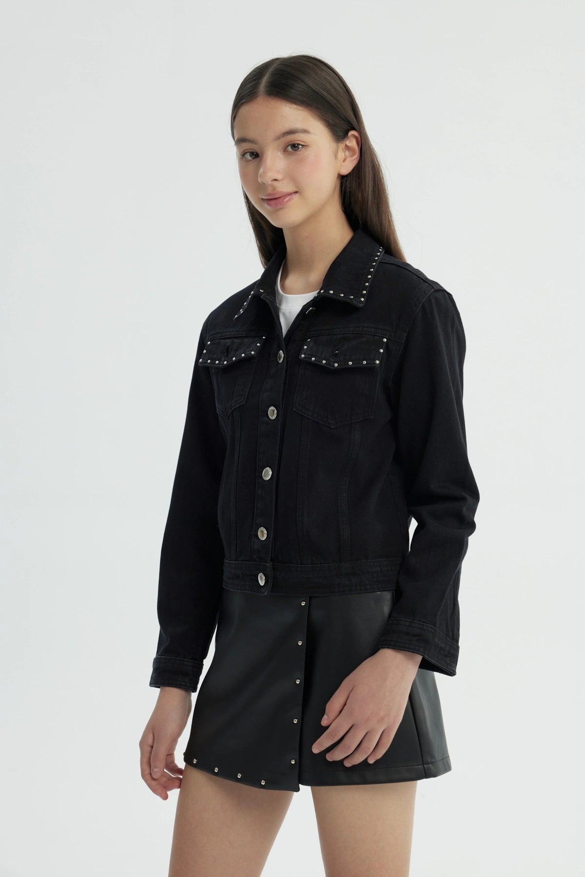 Chaqueta Niña Oversize Negro