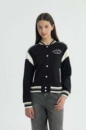 Chaqueta Niña Oversize Negro