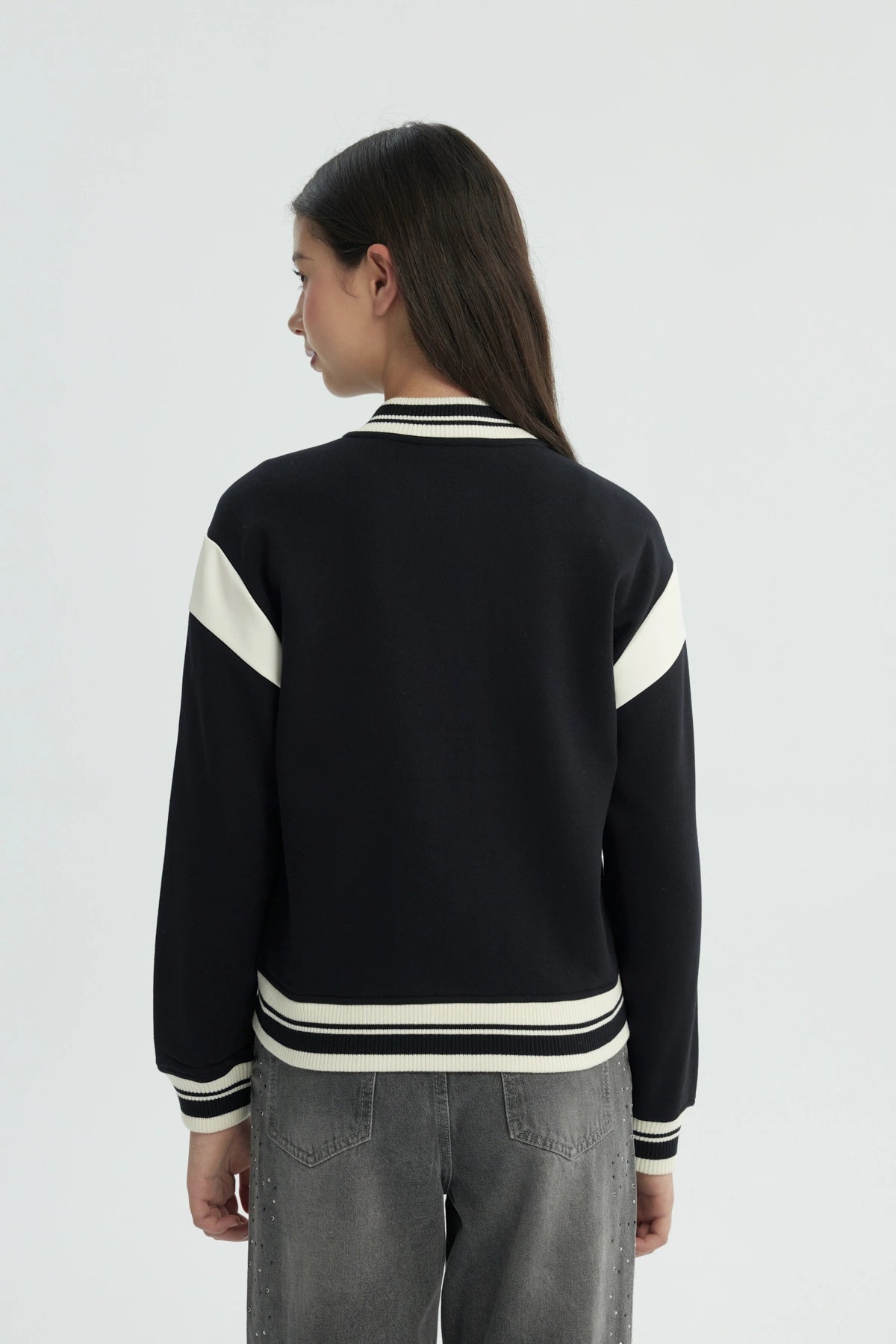 Chaqueta Niña Oversize Negro