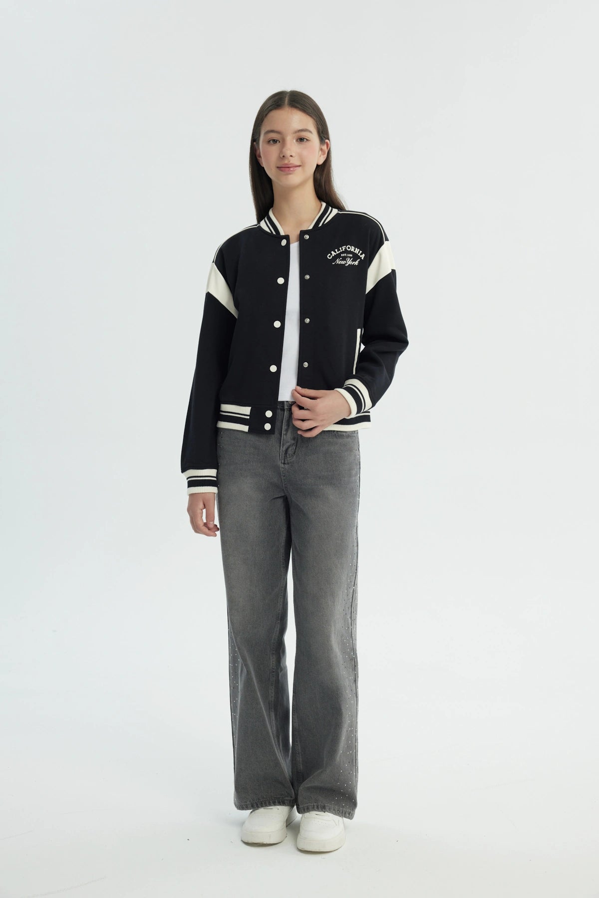 Chaqueta Niña Oversize Negro