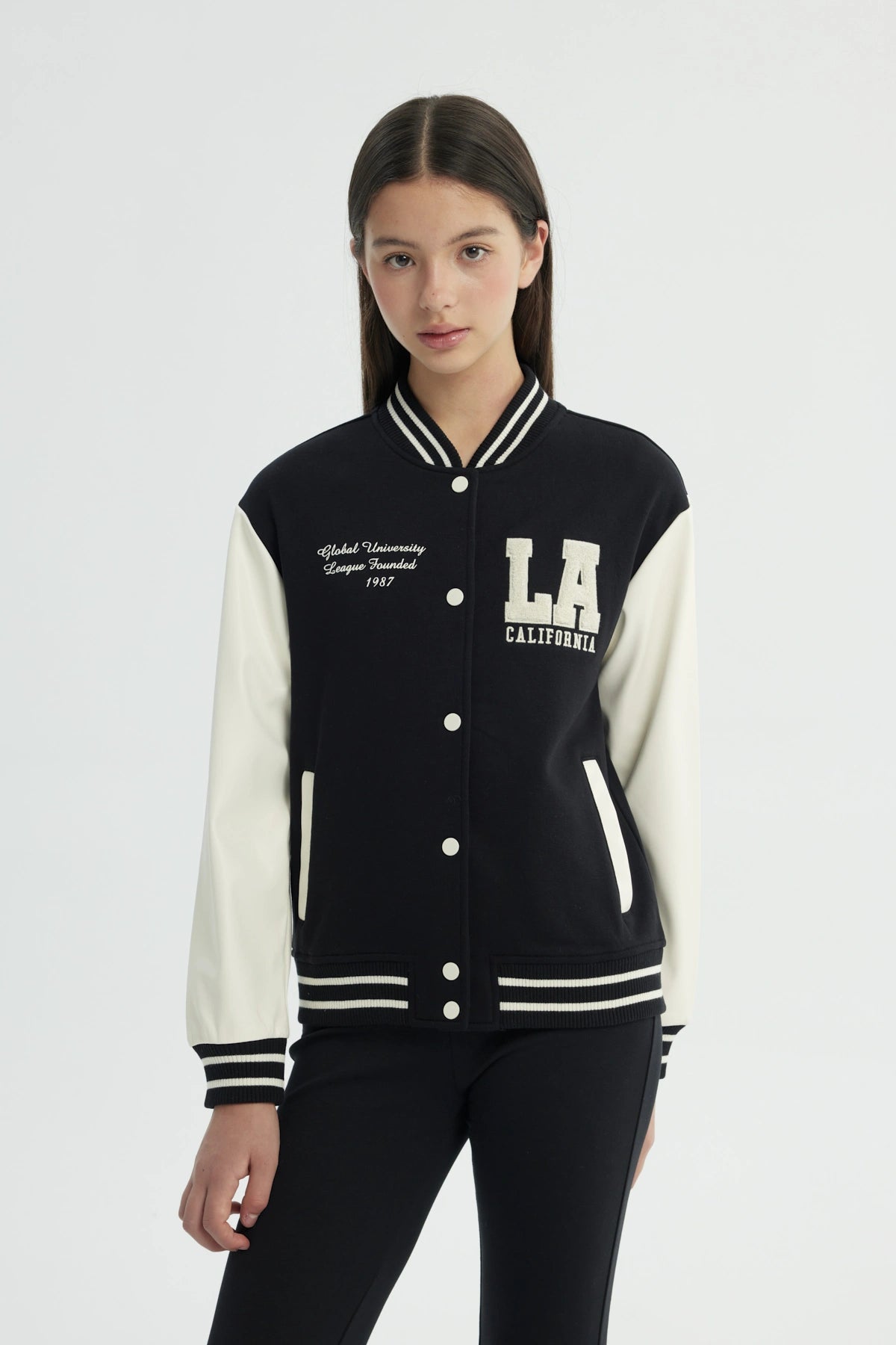 Chaqueta Niña Oversize Negro