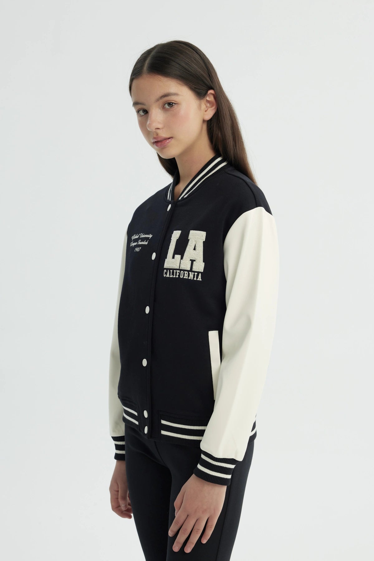 Chaqueta Niña Oversize Negro