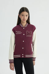 Chaqueta Niña Oversize Burdeo
