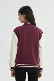 Chaqueta Niña Oversize Burdeo