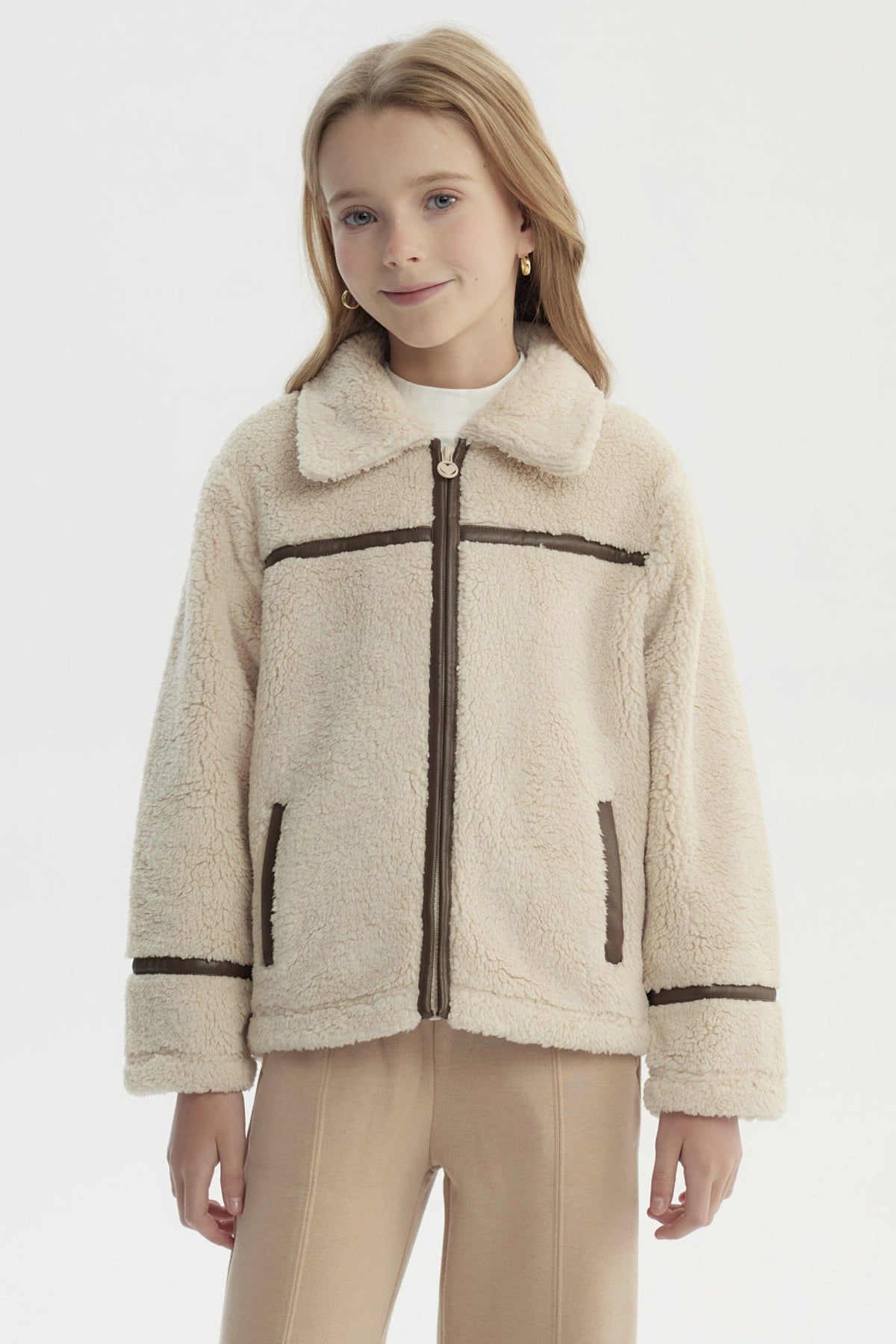 Chaqueta Niña Slim Beige