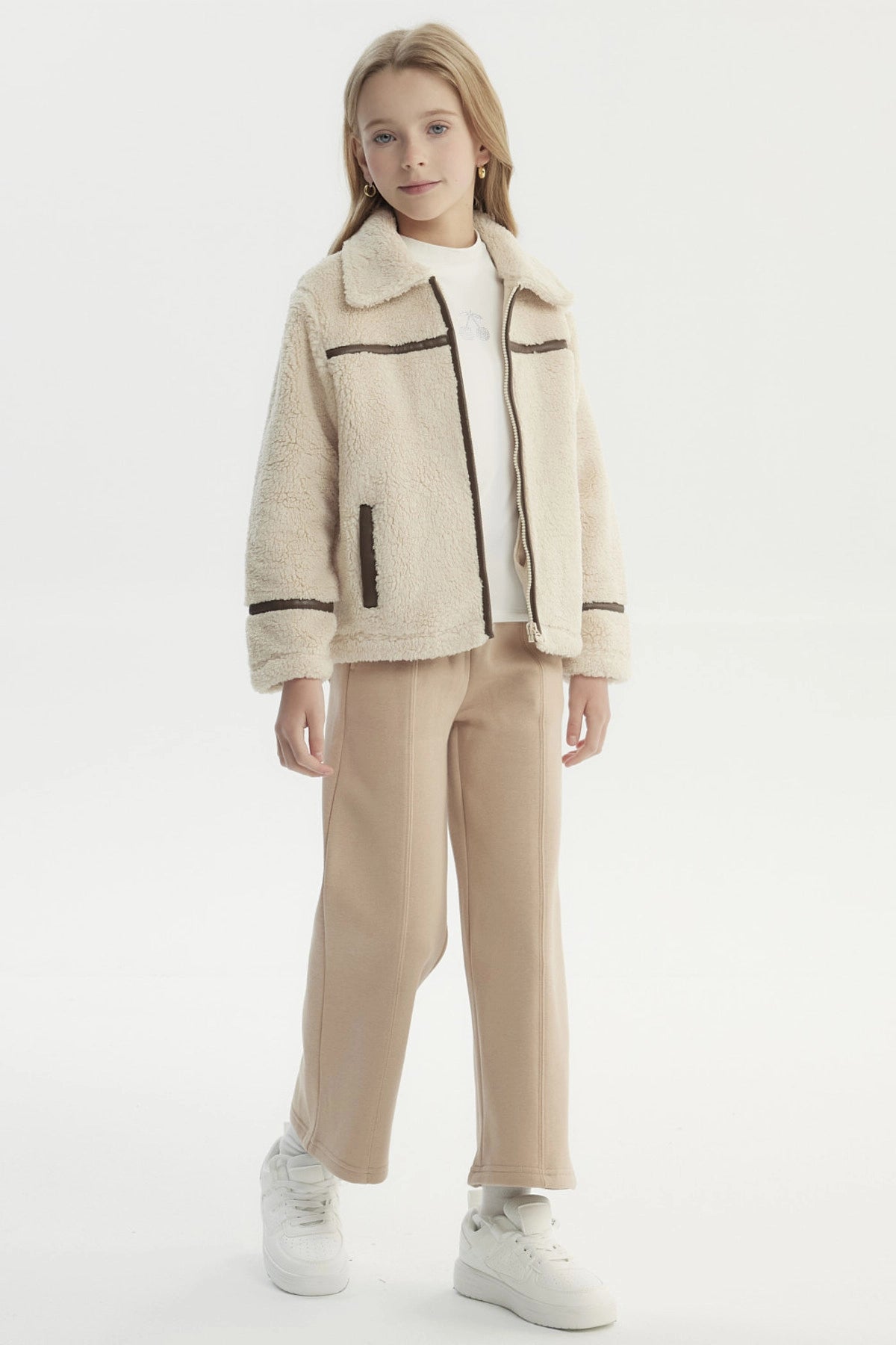 Chaqueta Niña Slim Beige