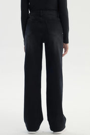 Jeans Niña Wide Leg Negro