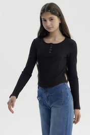 Polera Niña Slim Negro