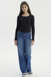Polera Niña Slim Negro