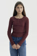 Polera Niña Slim Burdeo