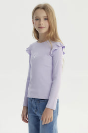 Polera Niña Slim Lila