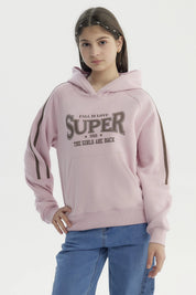 Polerón Niña Con Gorro Rosado