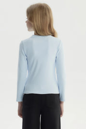 Polera Niña Slim Celeste