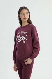 Polerón Niña Slim Burdeo