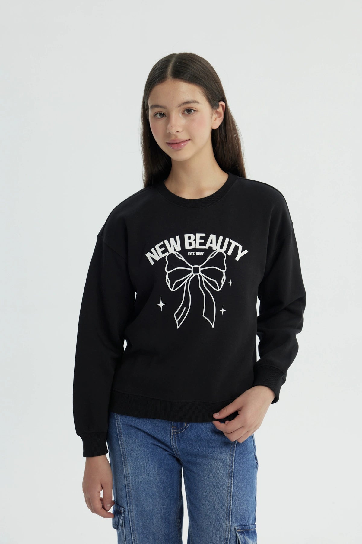 Polerón Niña Slim Negro