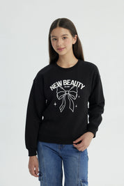Polerón Niña Slim Negro