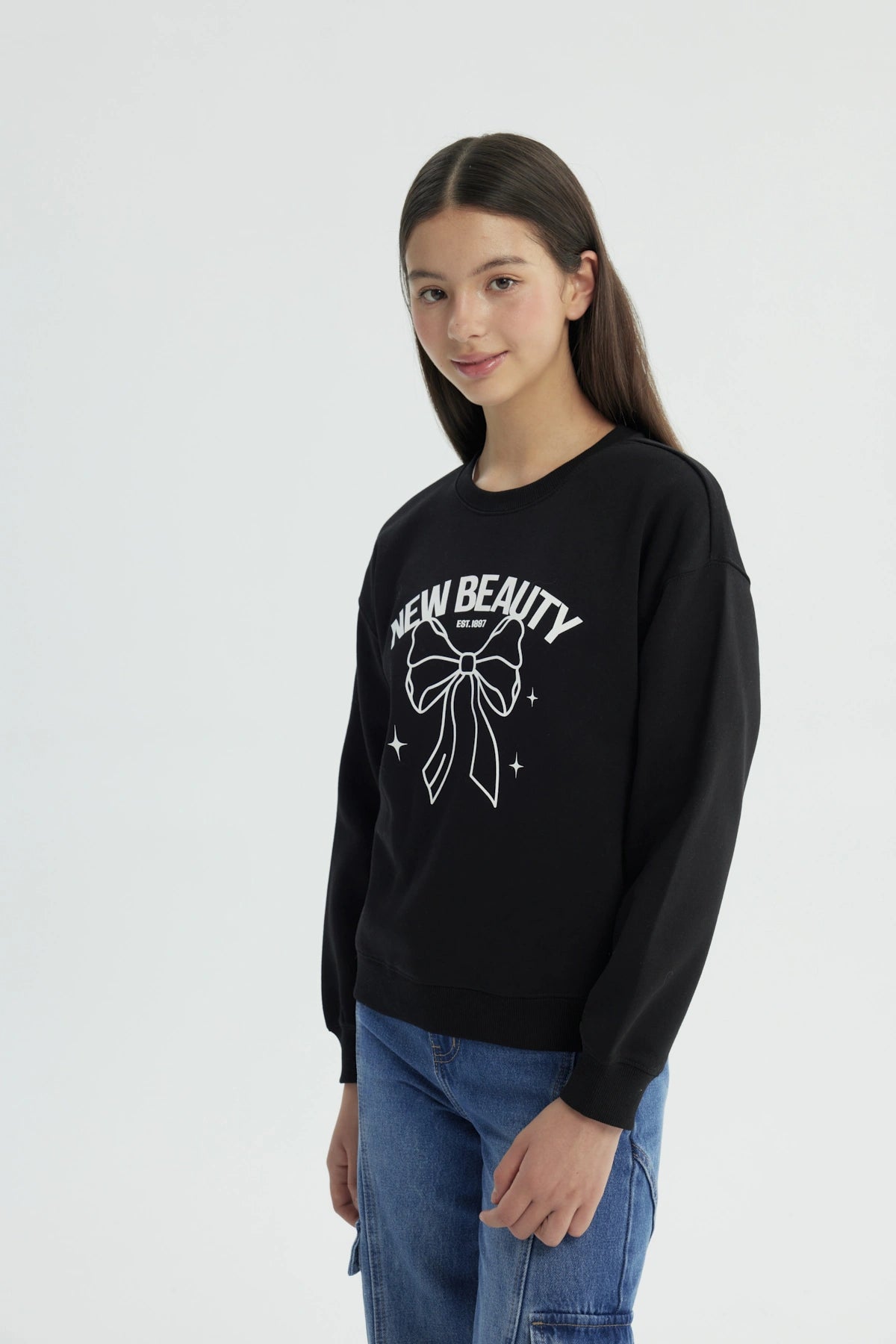 Polerón Niña Slim Negro