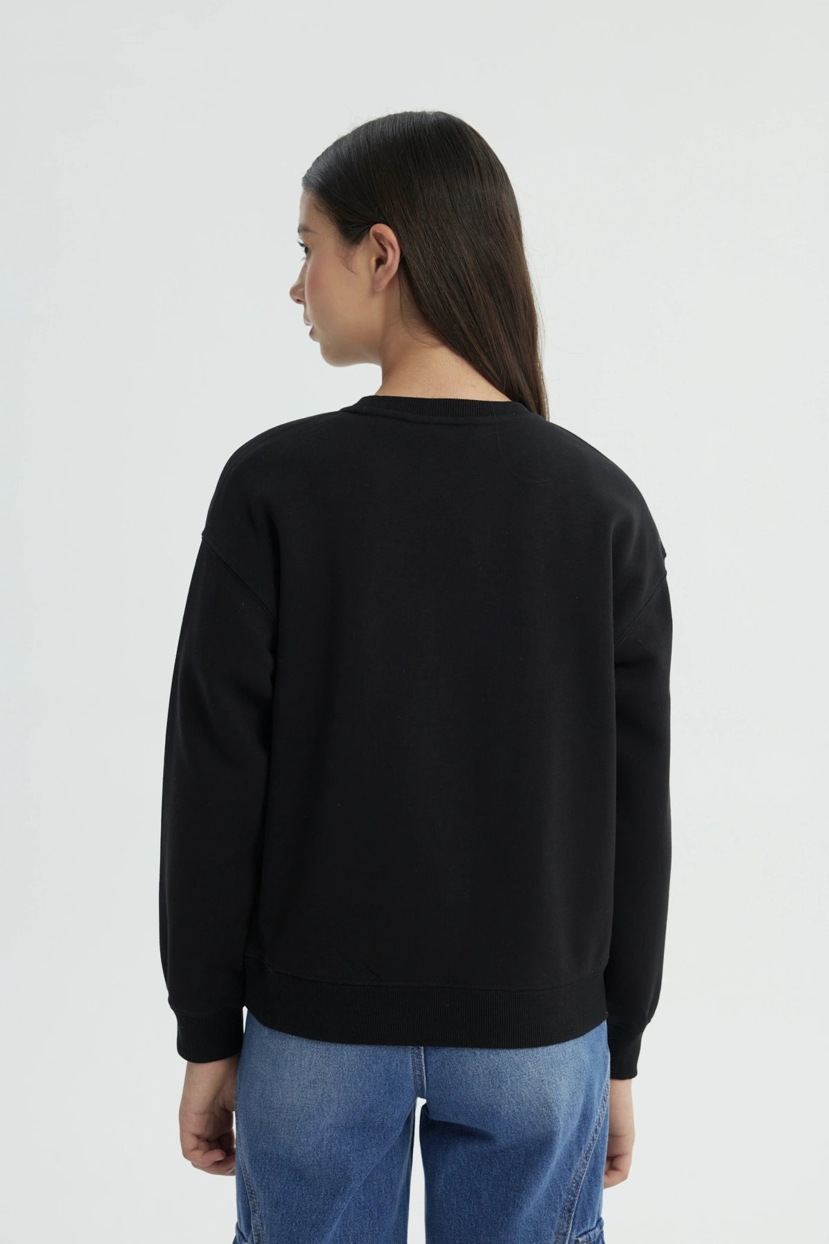 Polerón Niña Slim Negro