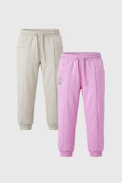 Pantalón Buzo Niña Slim Rosado