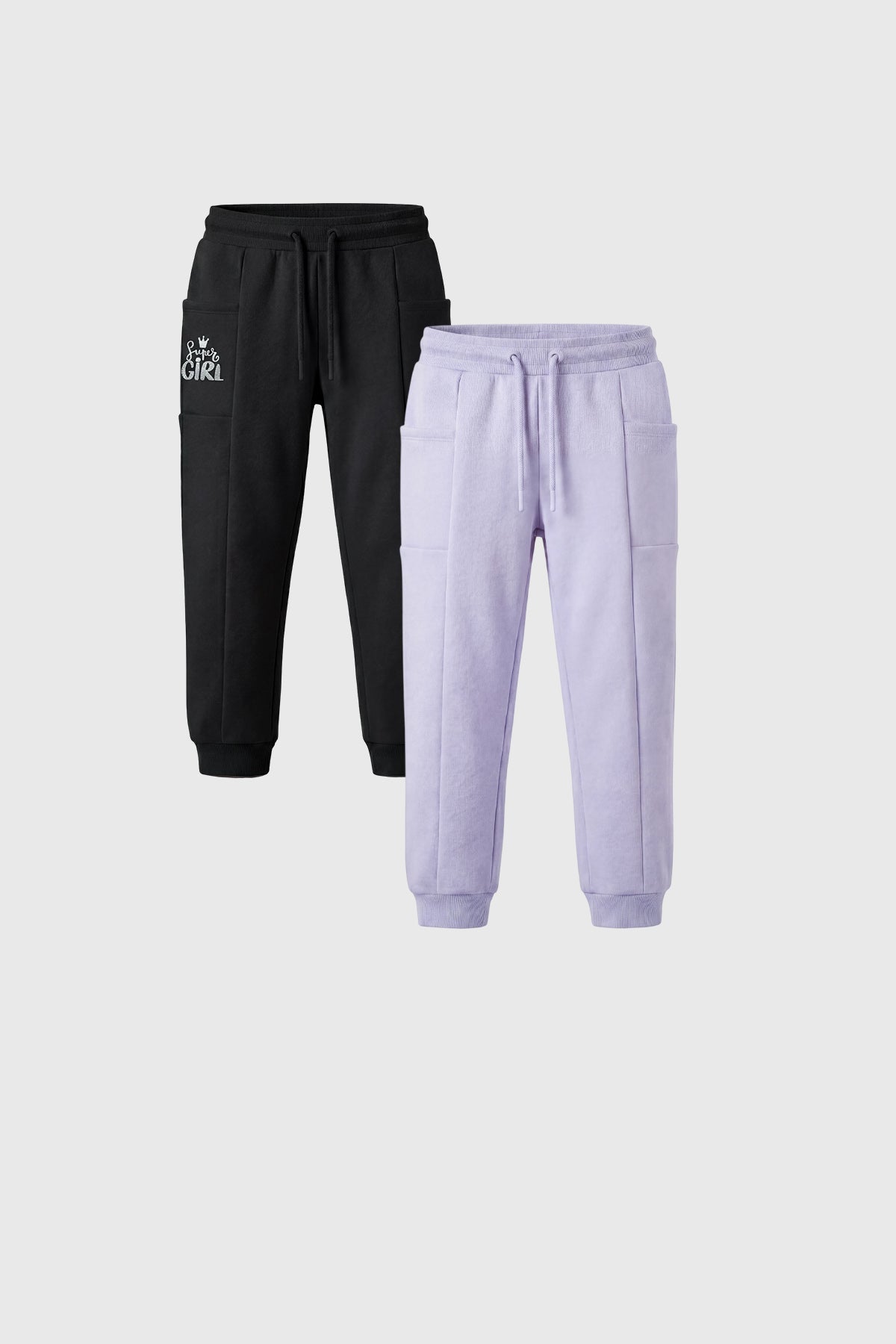 Pantalón Buzo Niña Slim Negro