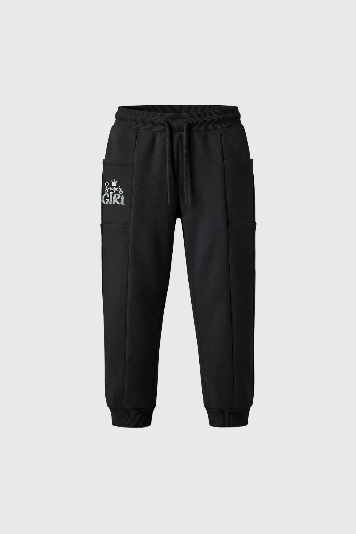 Pantalón Buzo Niña Slim Negro
