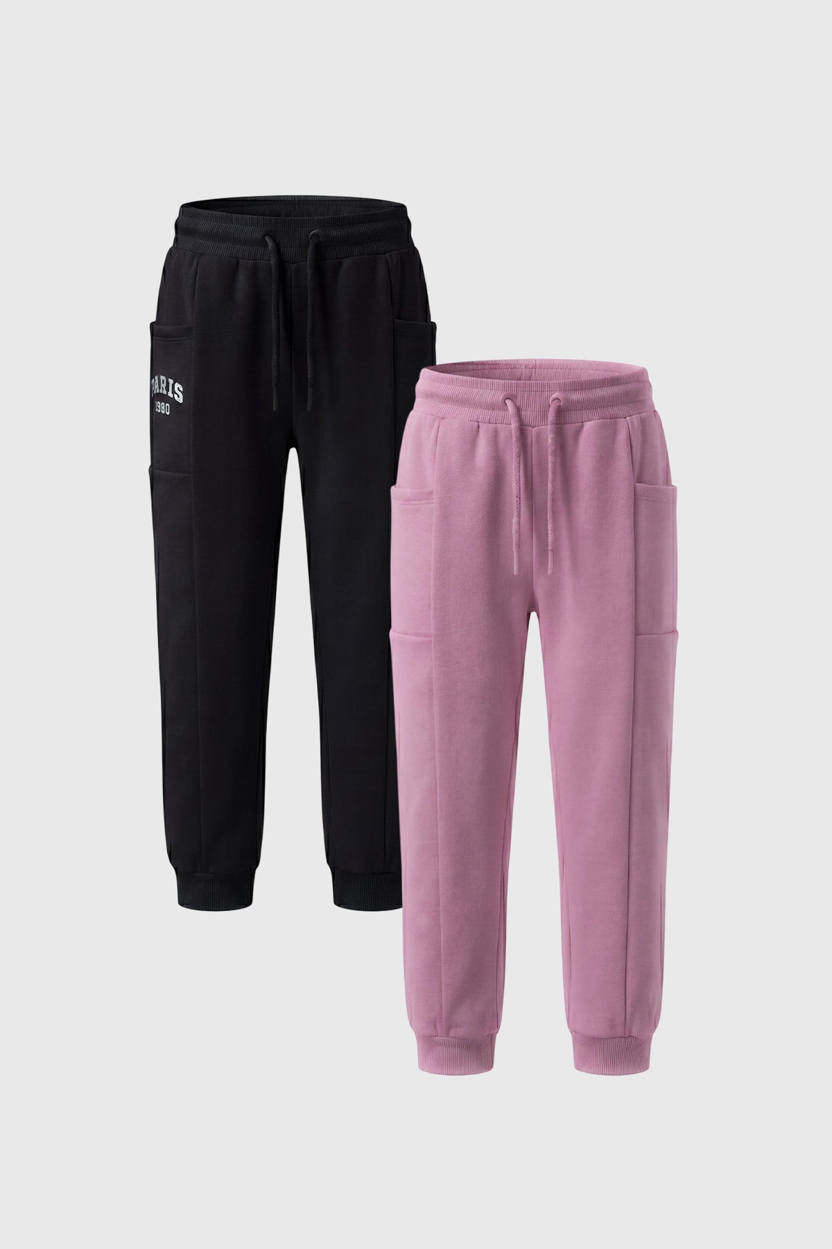 Pantalón Buzo Niña Slim Negro
