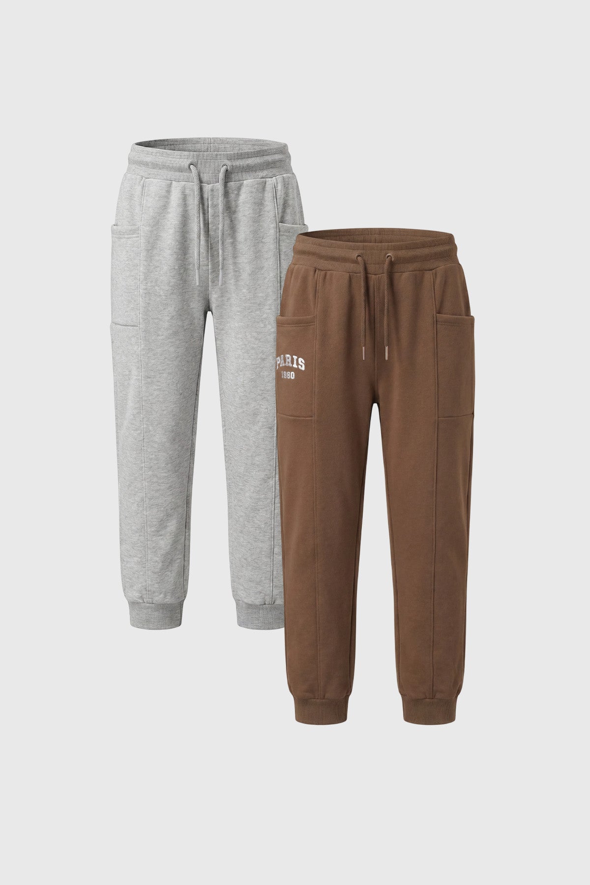 Pantalón Buzo Niña Slim Café