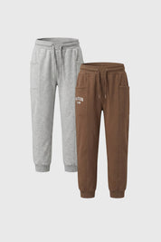Pantalón Buzo Niña Slim Café