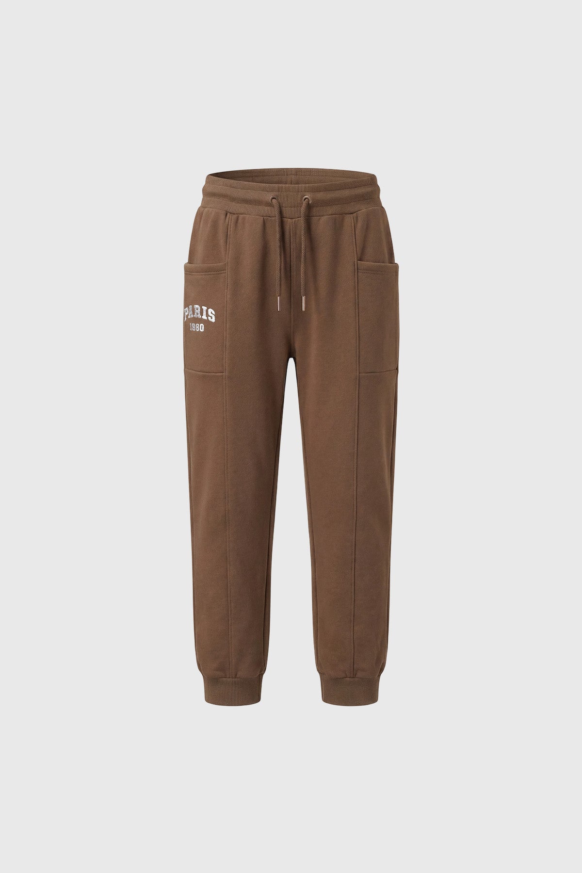 Pantalón Buzo Niña Slim Café