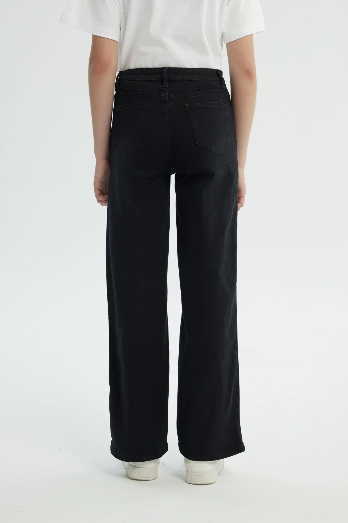 Jeans Niña Wide Leg Negro