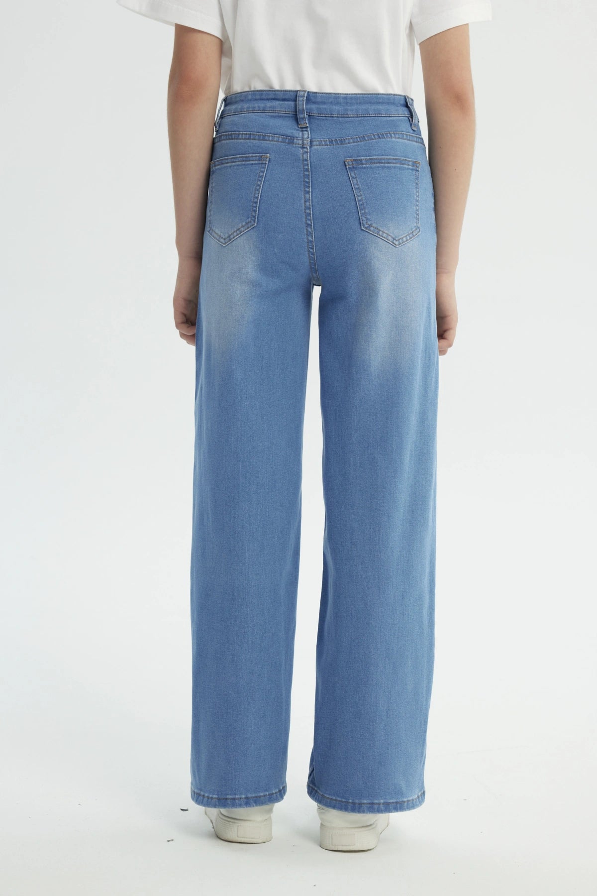 Jeans Niña Wide Leg Azul