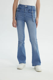 Jeans Niña Flare Azul