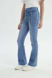 Jeans Niña Flare Azul