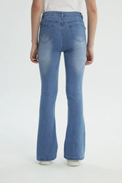 Jeans Niña Flare Azul