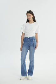 Jeans Niña Flare Azul