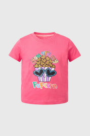 Polera Slim Niña Fucsia
