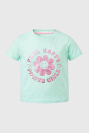 Polera Slim Niña Aqua