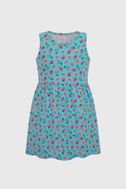 Vestido Falda Midi Niña Celeste