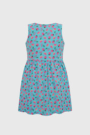 Vestido Falda Midi Niña Celeste