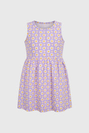 Vestido Falda Midi Niña Lila