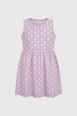 Vestido Falda Midi Niña Lila