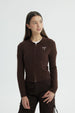 Sweater Niña Ajustado Café