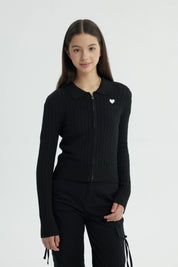 Sweater Niña Ajustado Negro