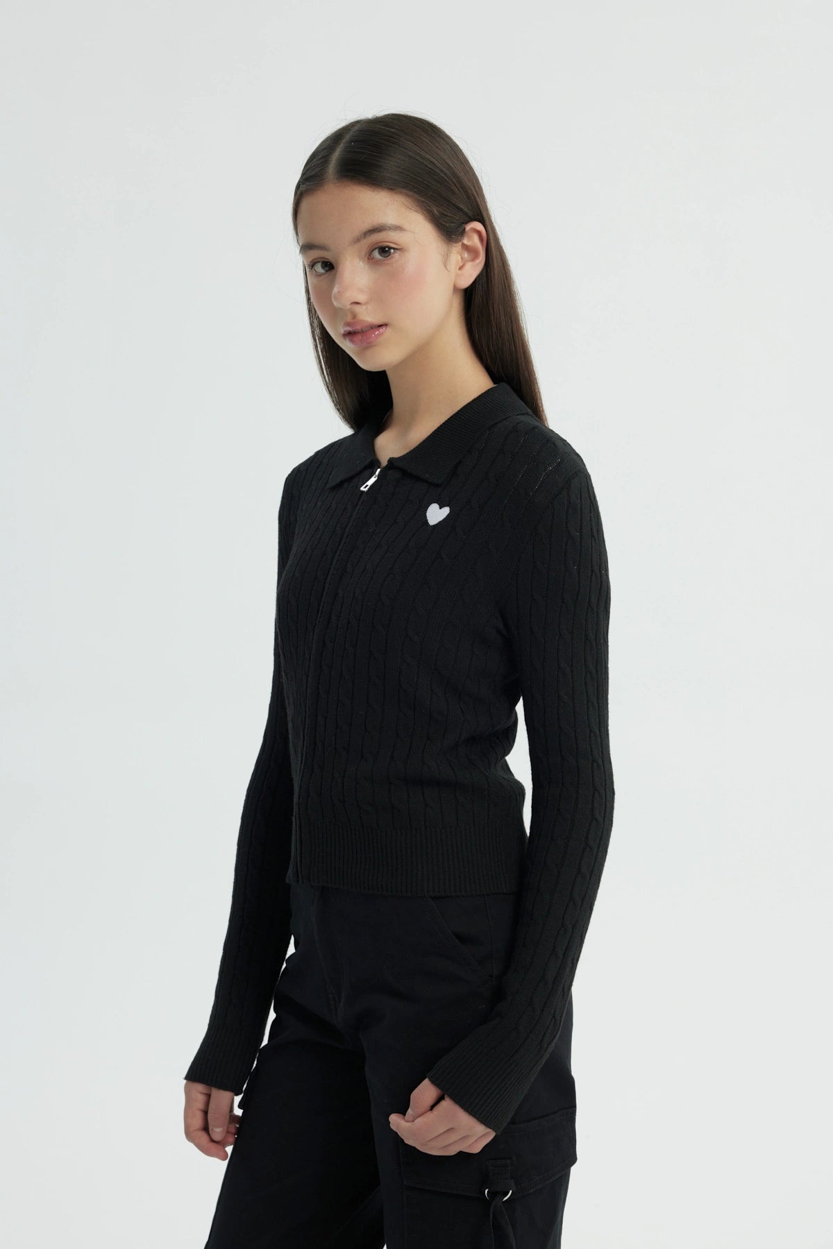 Sweater Niña Ajustado Negro