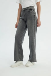 Jeans Niña Wide Leg Gris