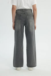 Jeans Niña Wide Leg Gris