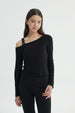 Polera Niña Hombro Descubierto Negro
