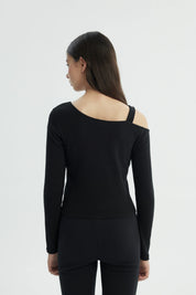 Polera Niña Hombro Descubierto Negro
