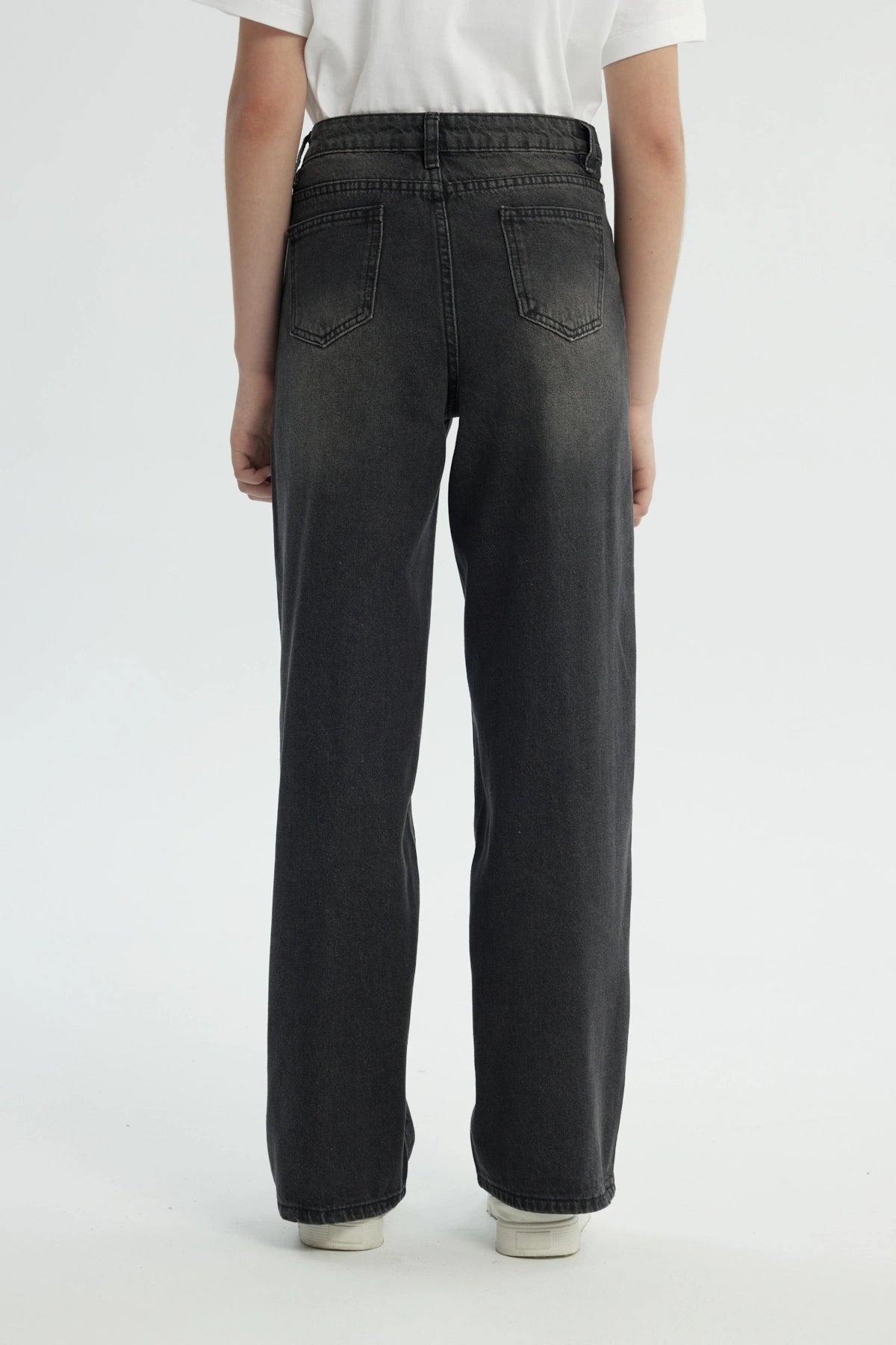 Jeans Niña Wide Leg Gris